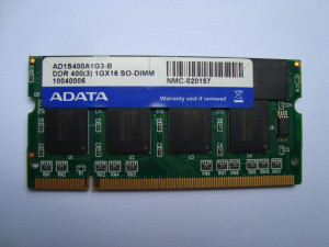 Памет за лаптоп DDR 1GB AD1S400A1G3-B ADATA